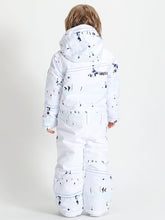 Kid's White One Piece Snowboard Suit